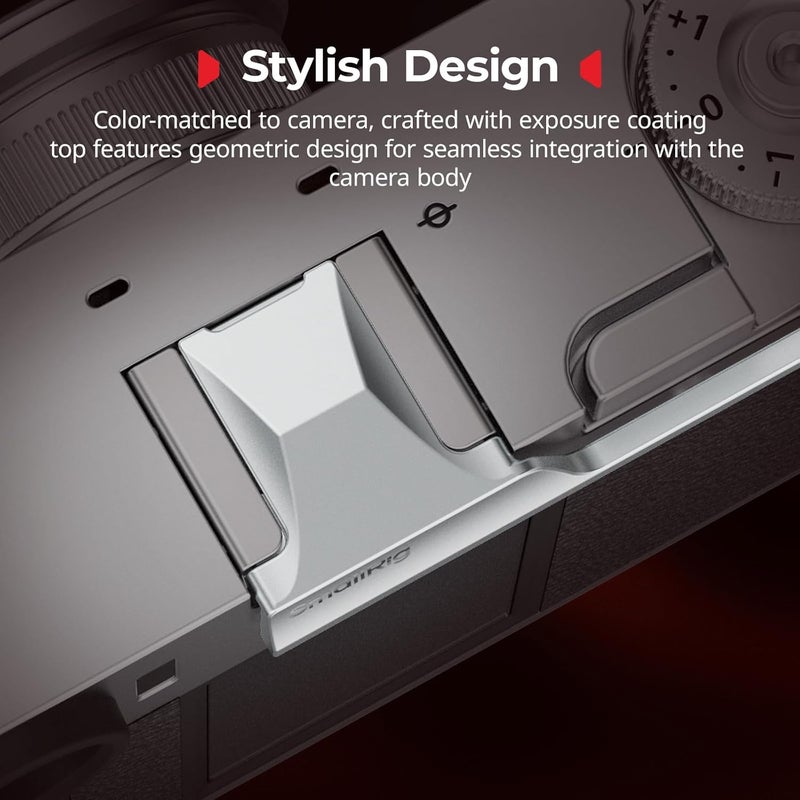 SMALLRIG X Half Thumb Grip for FUJIFILM X Half, Anti-Slip Design, Built-in Silicone Pads (Silver) - 5221 - Image 4